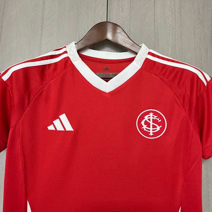 Camisa Internacional Home 25/26 Adidas Torcedor Feminina - Vermelha e Branca