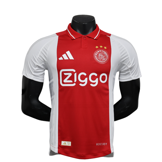 Camisa Ajax Home 2024/25 - Jogador Masculino com Patch - Vermelha e Branca