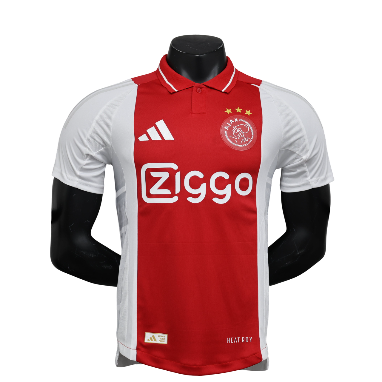Camisa Ajax Home 2024/25 - Jogador Masculino com Patch - Vermelha e Branca
