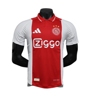 Camisa Ajax Home 2024/25 - Jogador Masculino com Patch - Vermelha e Branca