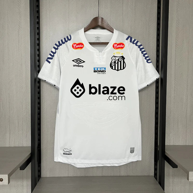 Camisa Santos Titular 24/25 – NEYMAR JR 10 – Masculino Torcedor – Com Patrocínio