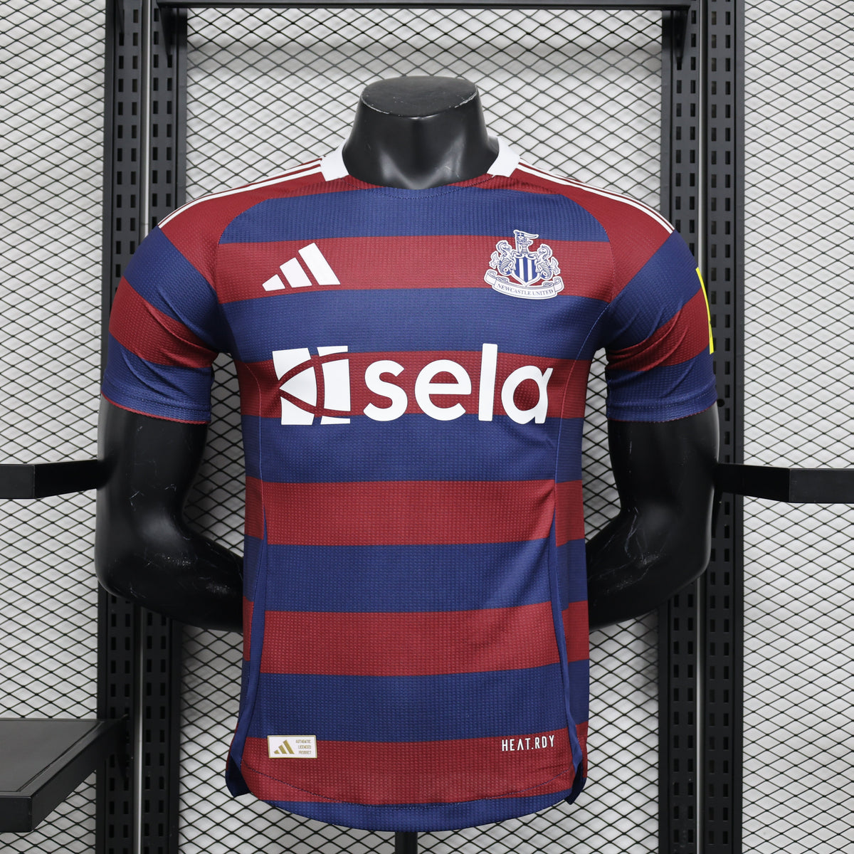 Camisa Newcastle Away 2024/25 Jogador Adidas Masculino com Patch- Azul e Grená