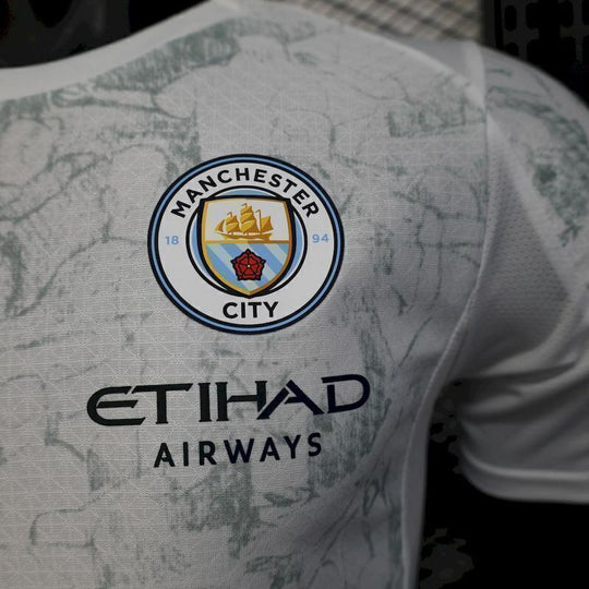 Camisa Manchester City Away 25/26 - Jogador Masculino com Patch - Branco