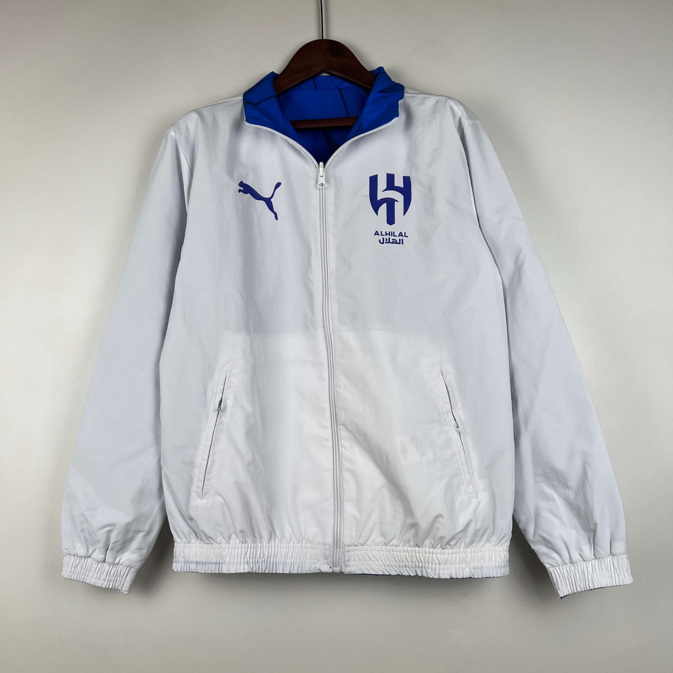 Corta Vento Al-Hilal 24/25 – Azul e Branco Dupla Face