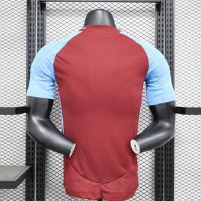 Camisa Aston Villa Home 2024/25 Jogador Adidas Masculino com Patch - Grená e Azul