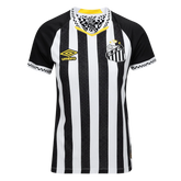 Camisa Santos Away 25/26 Umbro Torcedor Feminina - Preto e Branco
