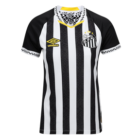 Camisa Santos Away 25/26 Umbro Torcedor Feminina - Preto e Branco