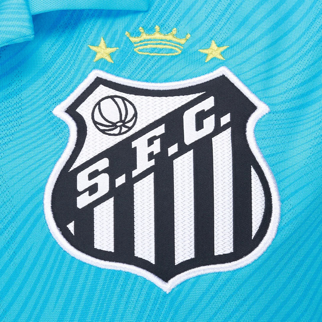 Camisa Santos 2025/26 Edição Especial Azul – Com patrocínio – Masculina Torcedor + Chaveiro de Brinde – Lançamento