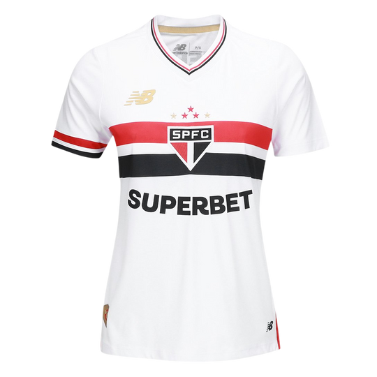 Camisa Feminina do São Paulo Home 25/26 - Branca