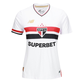Camisa Feminina São Paulo I 25/26 - Branca