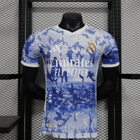 Camisa Real Madrid Edição Especial 2024/25 Jogador Masculino com Patch - Azul e Branca