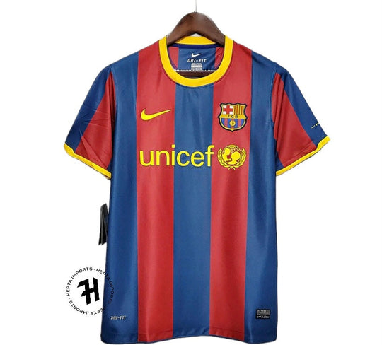 Camisa Barcelona Retrô 2010/2011 Azul e Grená