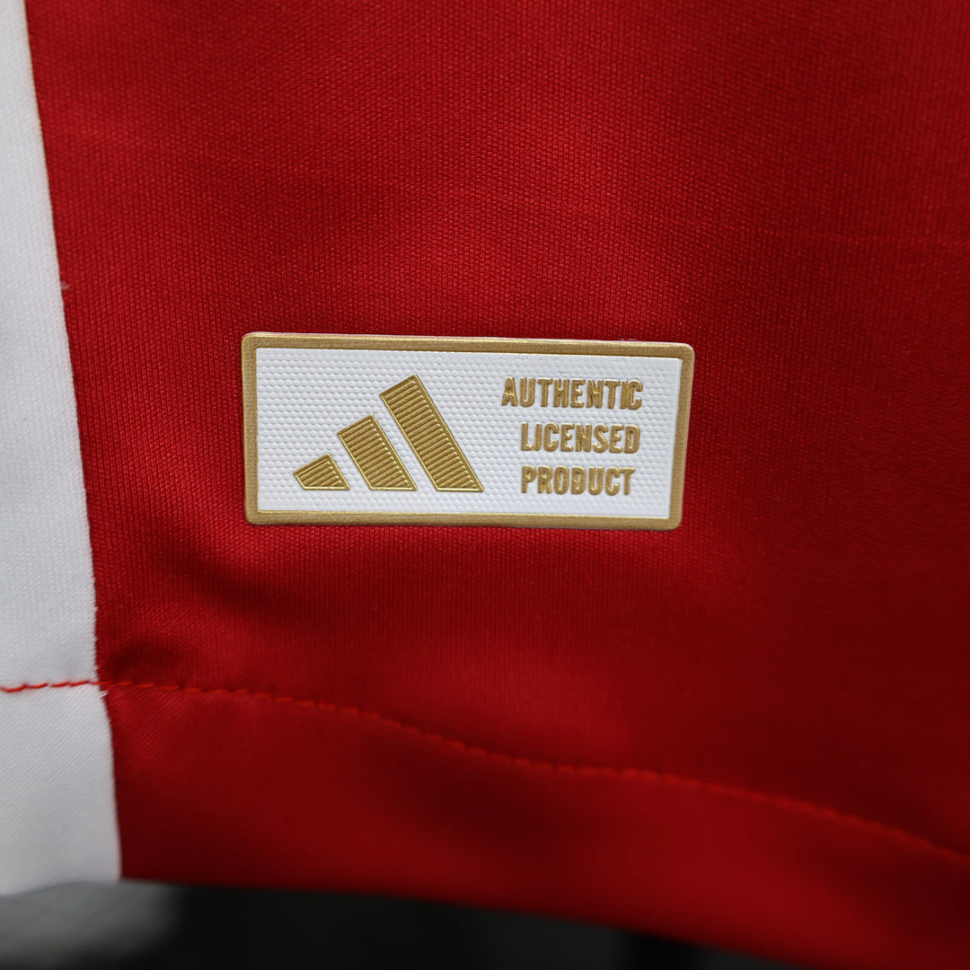 Camisa Ajax Home 2024/25 - Jogador Masculino com Patch - Vermelha e Branca