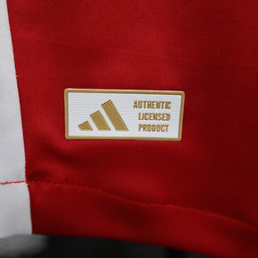 Camisa Ajax Home 2024/25 - Jogador Masculino com Patch - Vermelha e Branca