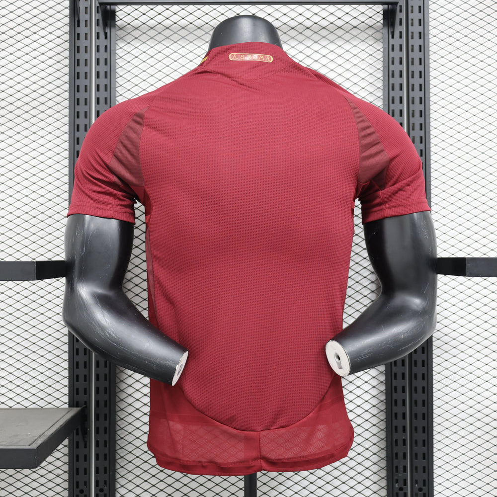 Camisa Roma Home 2024/25 Jogador Adidas Masculino com Patch - Vermelha e Amarela