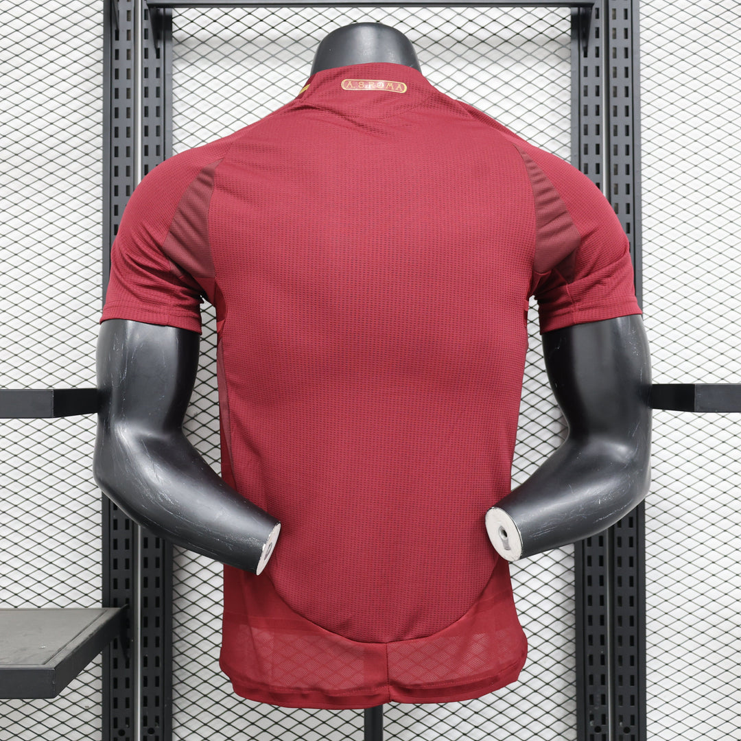 Camisa Roma Home 2024/25 Jogador Adidas Masculino com Patch - Vermelha e Amarela