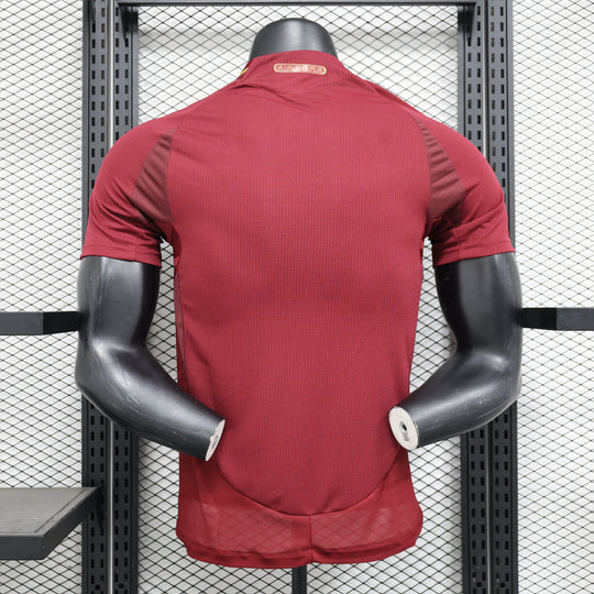 Camisa Roma Home 2024/25 Jogador Adidas Masculino com Patch - Vermelha e Amarela