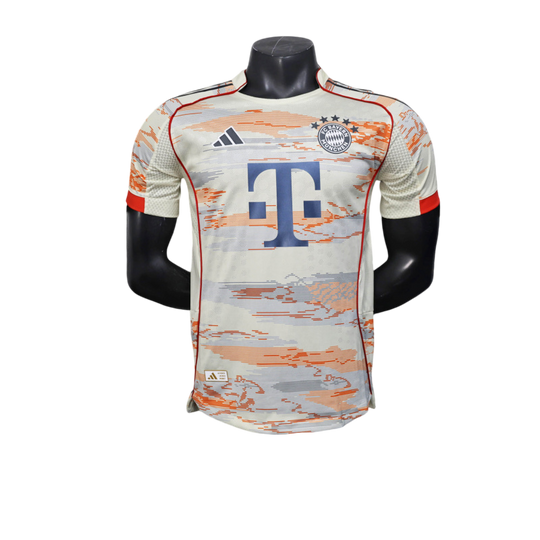 Camisa Bayern de Munich Away 25/26 Jogador Masculino com Patch - Branco