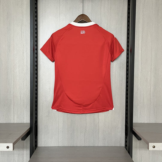 Camisa Internacional Home 25/26 Adidas Torcedor Feminina - Vermelha e Branca