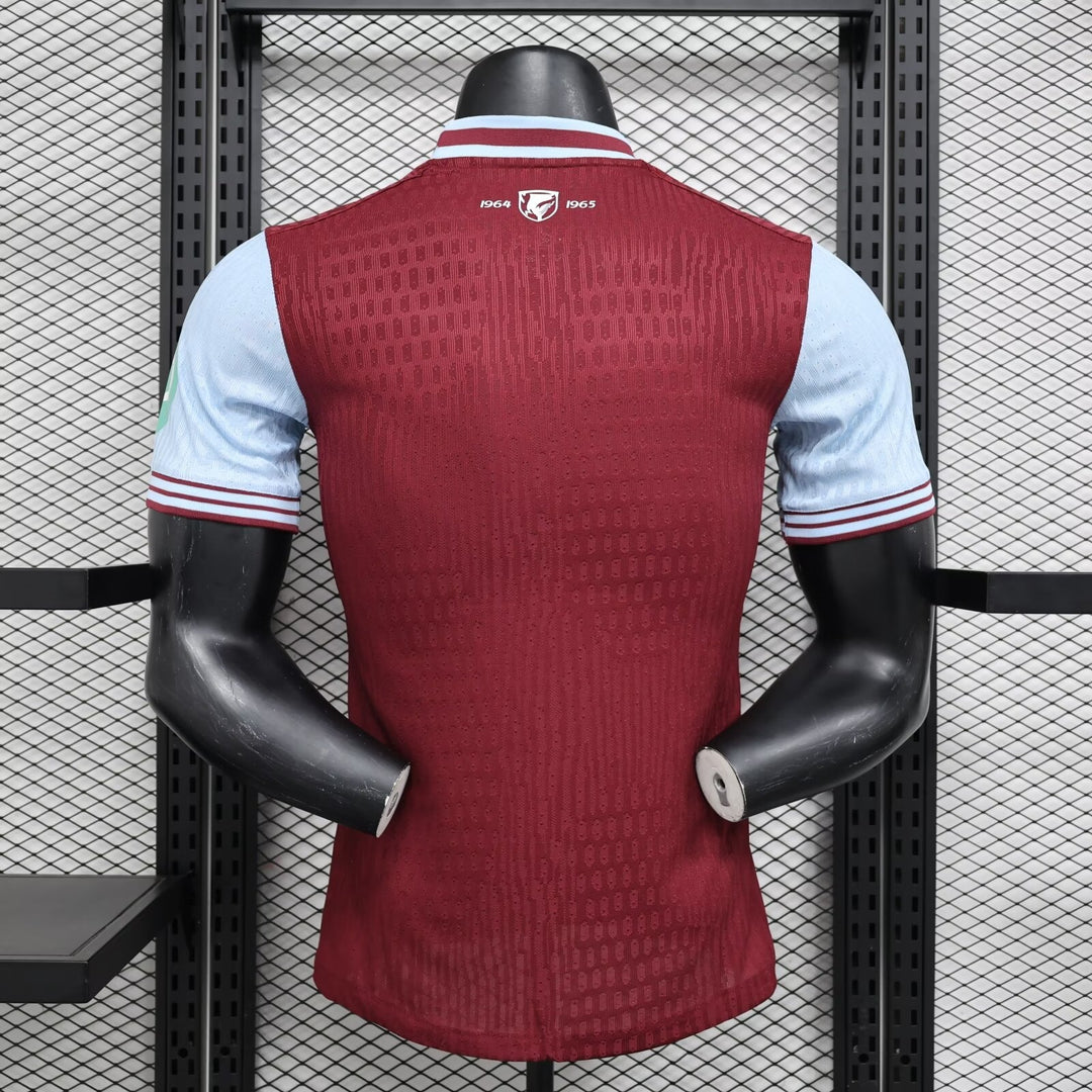 Camisa West Ham Home 2024/25 Jogador Umbro Masculino com Patch - Vinho