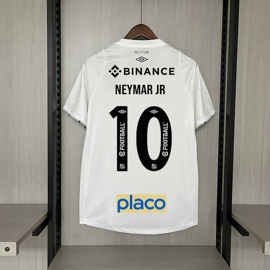 Camisa Santos Titular 24/25 – NEYMAR JR 10 – Masculino Torcedor – Com Patrocínio