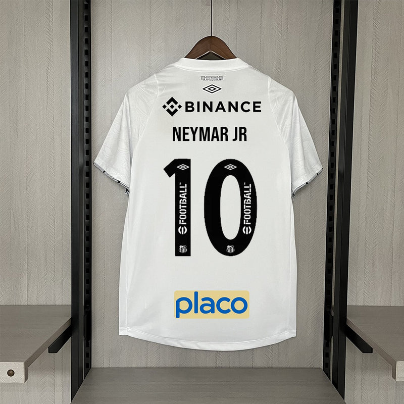 Camisa Santos Titular 24/25 – NEYMAR JR 10 – Masculino Torcedor – Com Patrocínio
