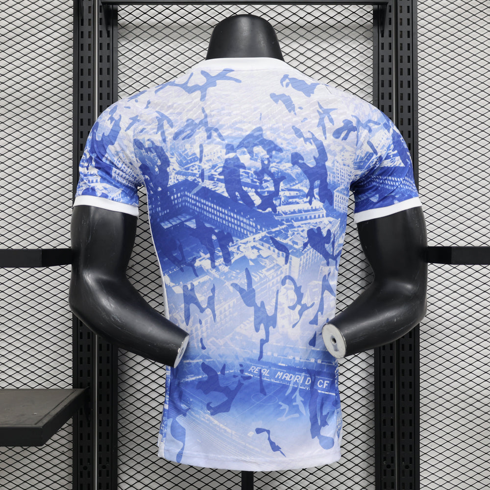 Camisa Real Madrid Edição Especial 2024/25 Jogador Masculino com Patch - Azul e Branca