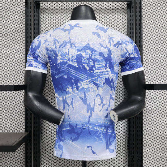 Camisa Real Madrid Edição Especial 2024/25 Jogador Masculino com Patch - Azul e Branca