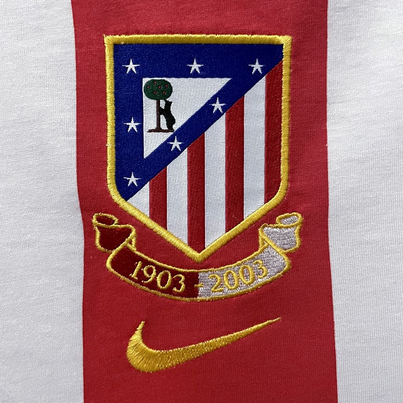 Camisa Atlético de Madrid Centenário 2003 Nike Retrô Masculina