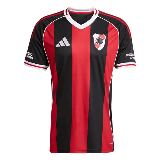 Camisa River Plate Away 25/26 Adidas Torcedor Masculina - Preto e Vermelho