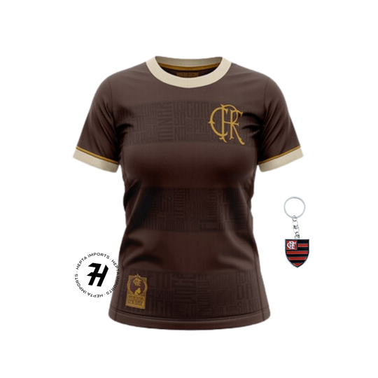 Camisa Flamengo Novembro Negro 24/25 – “Identidade” – Feminina Torcedor + Chaveiro de Brinde