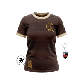 Camisa Flamengo Novembro Negro 24/25 – “Identidade” – Feminina Torcedor + Chaveiro de Brinde