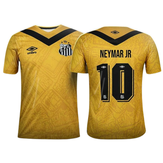 Camisa Santos Third 24/25 – NEYMAR JR 10 – Masculino Torcedor – Amarela