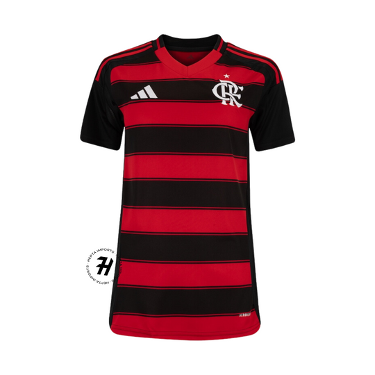 Camisa Flamengo Titular 25/26 – Feminina Torcedor Baby Look – Lançamento