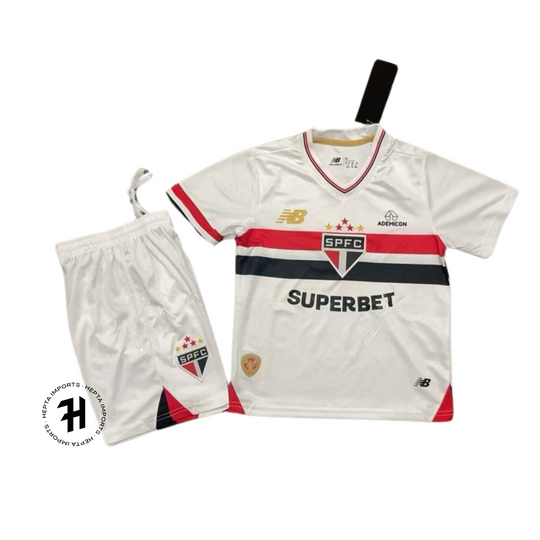 Kit infantil São Paulo Titular Uniforme 25/26 NB
