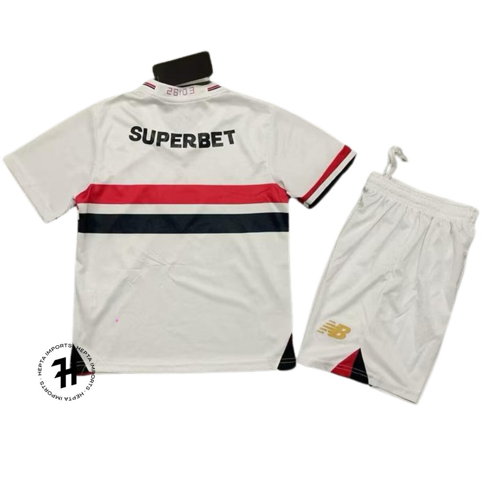Kit infantil São Paulo Titular Uniforme 25/26 NB