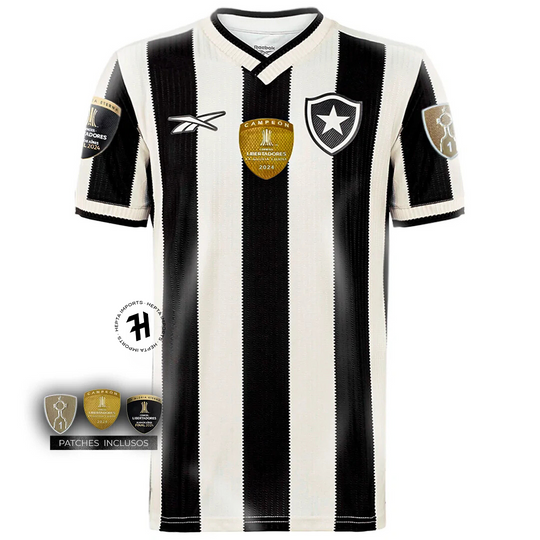 Camisa do Botafogo – Titular 2024/25 + Patchs Campeão Libertadores