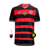 Camisa Flamengo Home 2024/25 Masculina Torcedor + Patch Campeão da Copa do Brasil 2024 +Chaveiro de Brinde