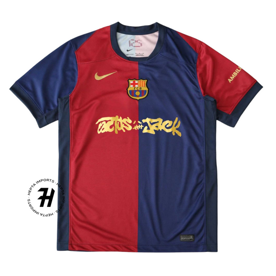 Camisa Barcelona X TRAVIS SCOTT 2025 – Masculina Torcedor