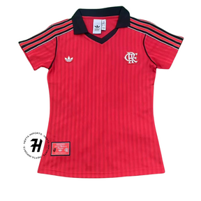 Camisa Flamengo Feminina Terrace Icons 2025 – Lançamento Mundial de Clubes – Rosa Baby Look