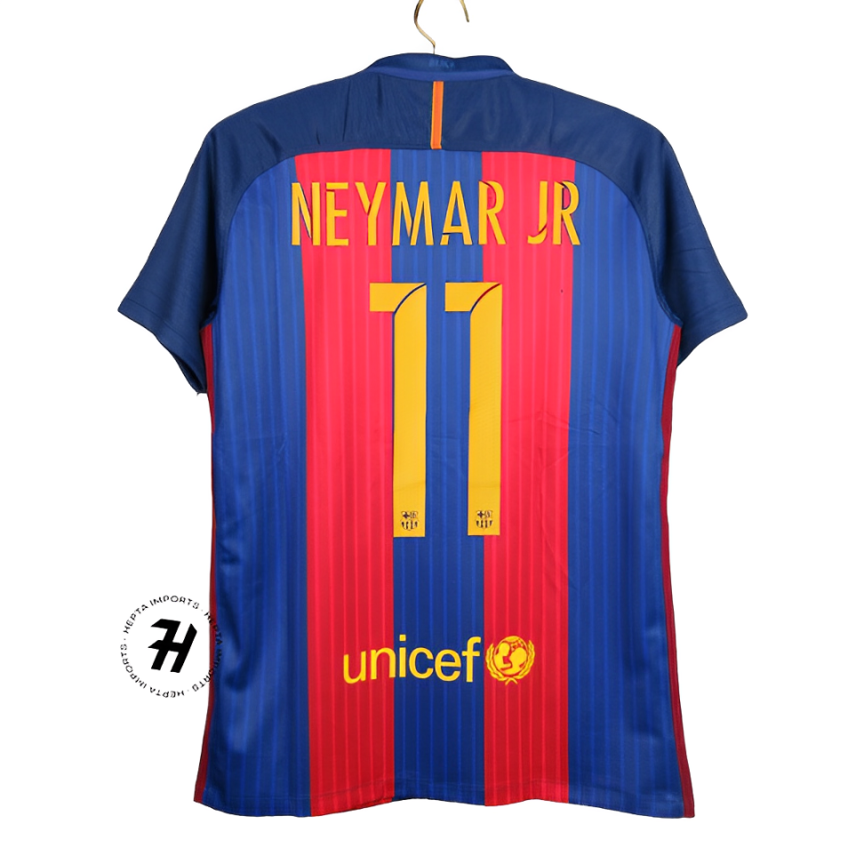 Camisa Barcelona – Retrô 2016/17 – NEYMAR JR #11 – Vermelha – Personalizada