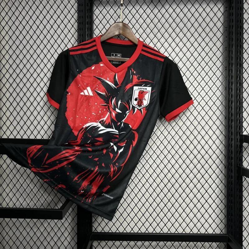 Camisa Japão Edição Dragon Ball Goku – 2024 – Torcedor Masculino – Vermelho e Preto