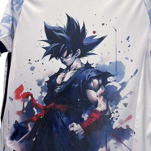 Camisa Japão Retrô Anime Dragon Ball – 16/17 – Torcedor Masculino – Branco com detalhes em Azul