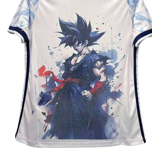 Camisa Japão Retrô Anime Dragon Ball – 16/17 – Torcedor Masculino – Branco com detalhes em Azul