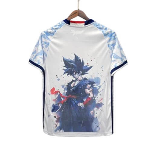 Camisa Japão Retrô Anime Dragon Ball – 16/17 – Torcedor Masculino – Branco com detalhes em Azul