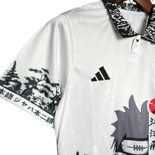Camisa Japão Anine Naruto Pain Yahiko Akatsuki – 24/25 – Torcedor Masculino – Branco com detalhes em Preto