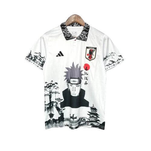 Camisa Japão Anine Naruto Pain Yahiko Akatsuki – 24/25 – Torcedor Masculino – Branco com detalhes em Preto