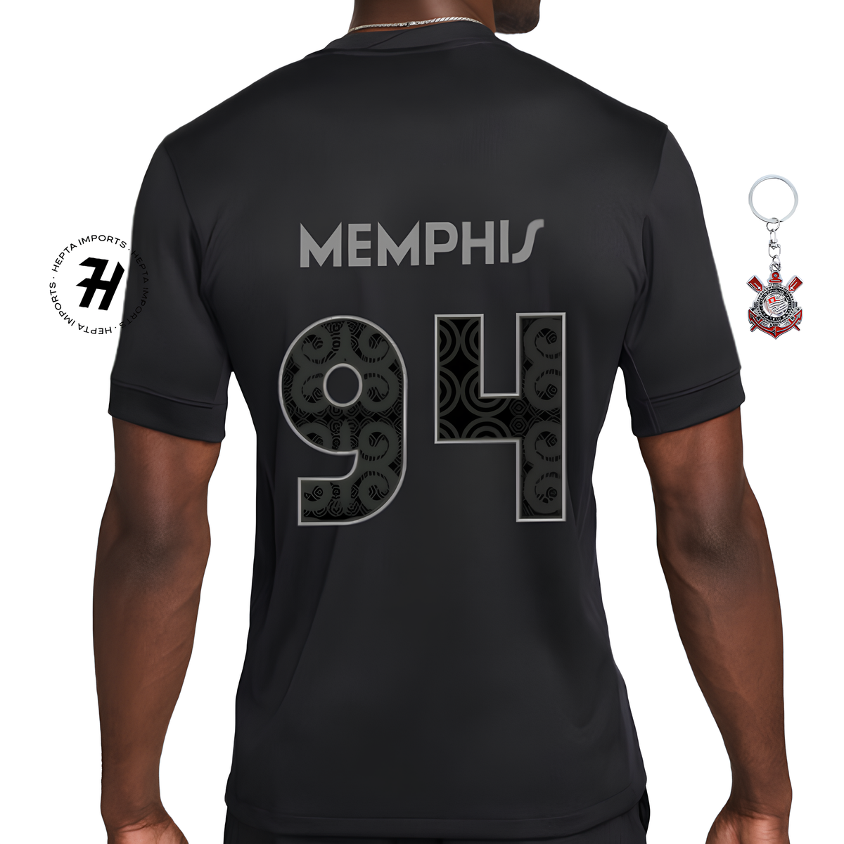 Camisa Corinthians Away 2024/25 – Memphis 94 + Chaveiro de Brinde – Masculina Torcedor
