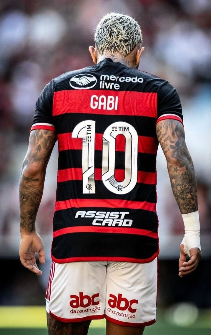 Camisa Flamengo Home 2024/25 – Jogador – Masculina – Com Patrocinadores – Gabi 10#