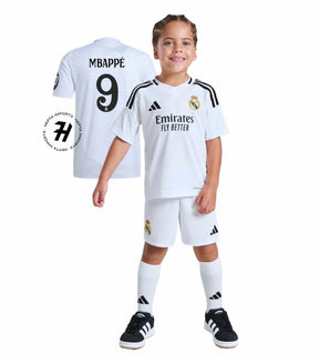 Conjunto Infantil Real Madrid 24/25 – #9 Mbappé